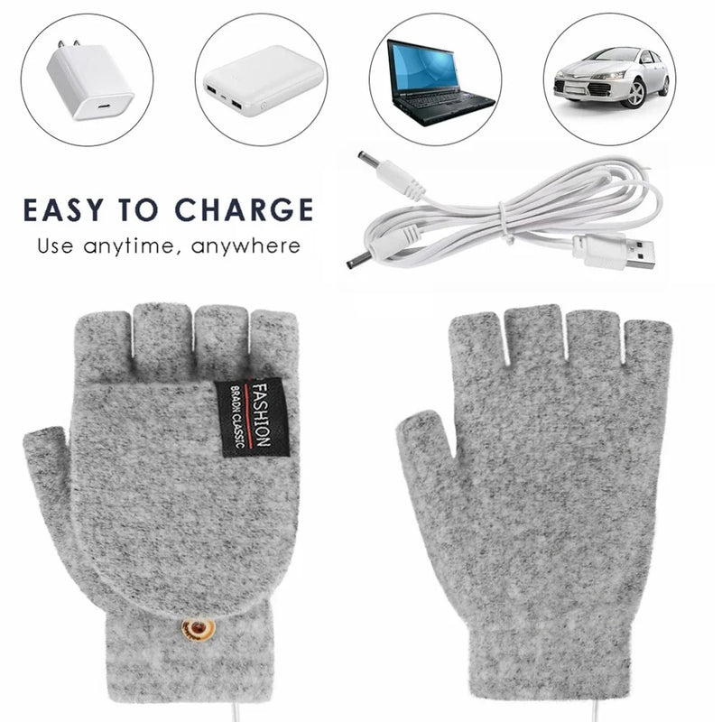 Danoz WinterSmart | USB Electric Heated Gloves | Double-Sided Heating | Convertible Design | Skiing, Tubing & Outdoors 🧤❄️