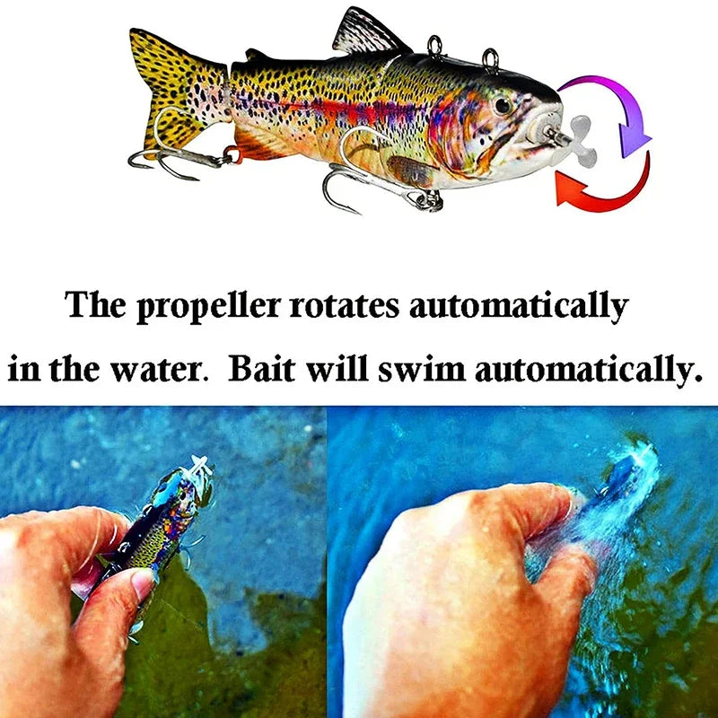 🎣 Danoz FishingSmart | Electric Robotic Swimbait | 4-Segment Auto Swimming | USB Rechargeable | LED Luminous | 90mm & 130mm | Saltwater & Freshwater ✨