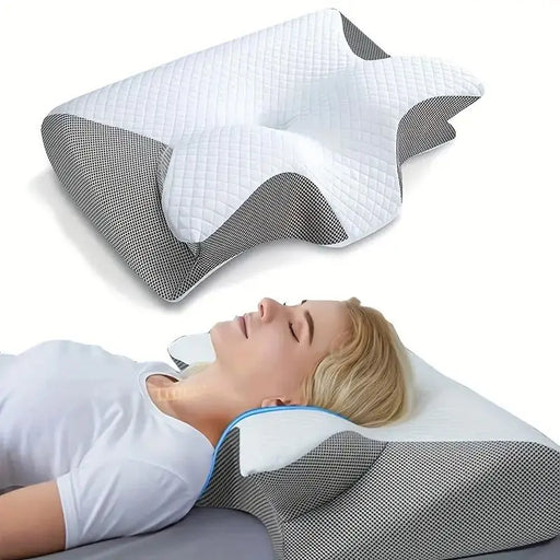 Danoz Direct - Experience ultimate comfort with the Danoz Direct Butterfly Sleep Memory Neck Pillow - Free Postage