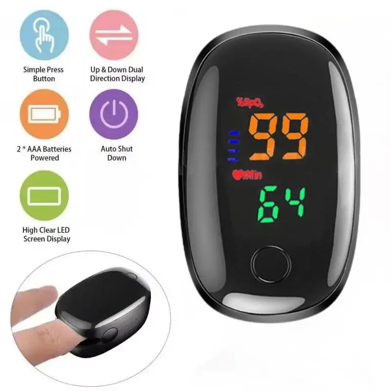Keep your health in check with Danoz Finger Clip Heart Rate Meter! This sleek black gem oximeter easily measures your fingertip oxygen levels, Buy 1 Get 1 Free!