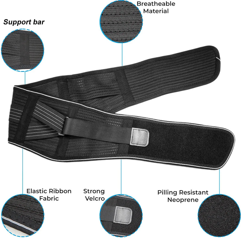 🦴 Danoz MassageSmart | FVXVXV Sacroiliac SI Hip Belt | Lower Back Brace | Sciatica & Pelvic Pain Relief | Adjustable | Unisex | S–XXXL | Black & Gray/Purple ✨