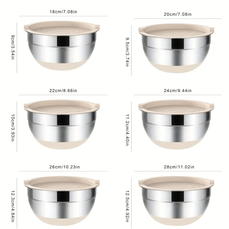 🍳 Danoz CookSmart | 15-Piece Stainless Steel Mixing Bowls Set | Lids & Grater Included | Kitchen Organisation | Holidays & Everyday Use ✨