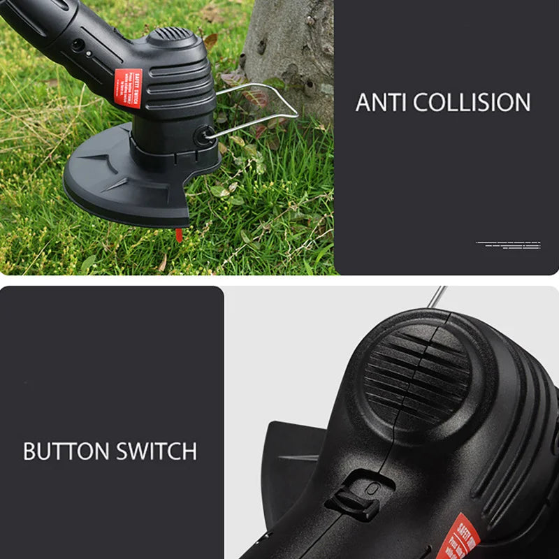 Danoz Garden - Electric Cordless Lawn Mower - USB Rechargeable Retractable Weeder + 5 Blade Kit