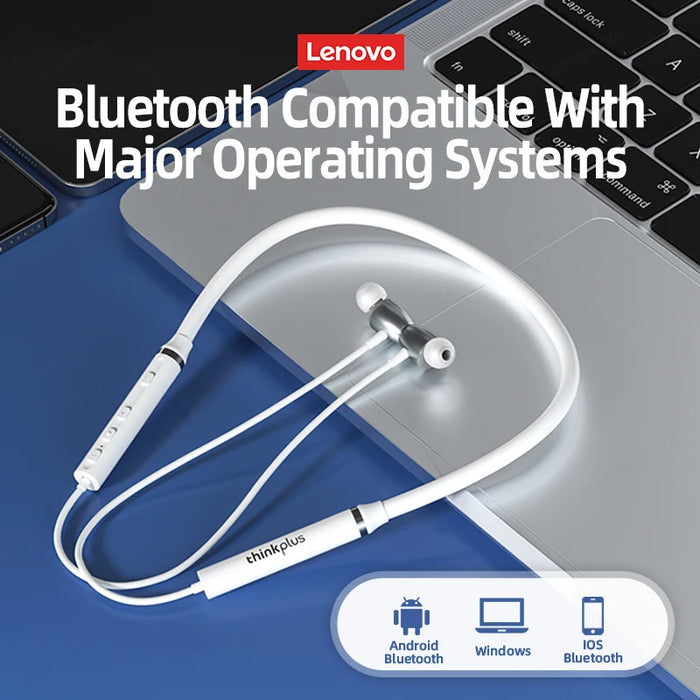 High-quality sound and ultimate convenience with Danoz Direct's Lenovo HE05X Bluetooth Earphones! Waterproof earplugs feature HIFI sound