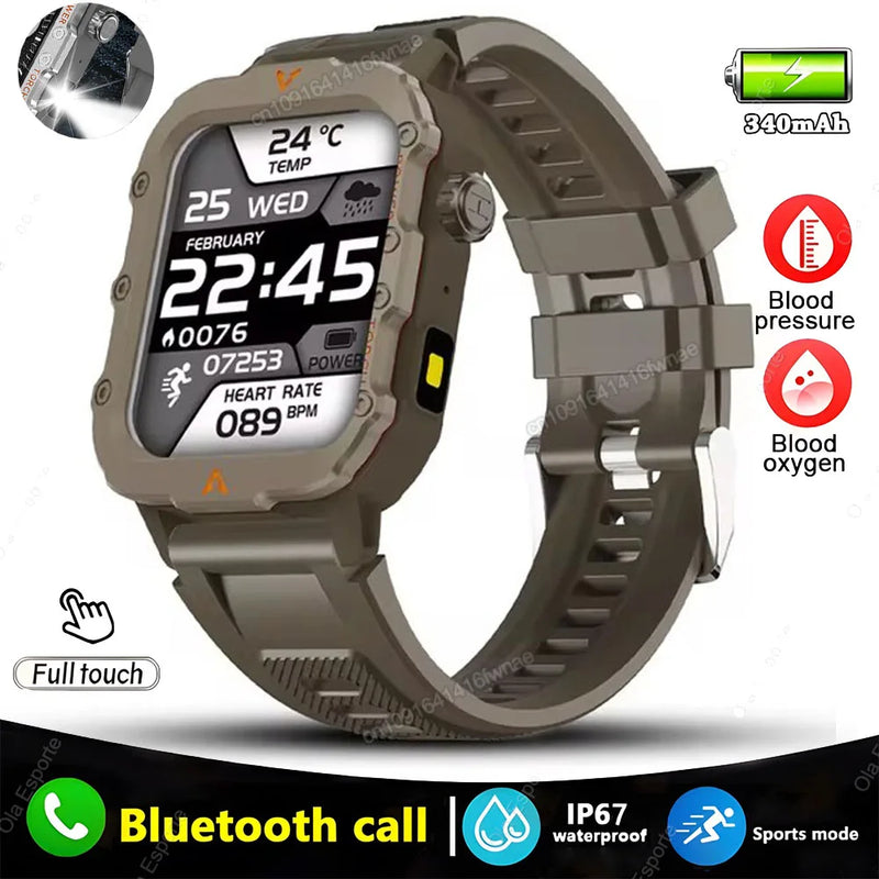 ⌚ Danoz TechSmart | Ola Esporte Military GPS Smart Watch | 2.01” HD | Bluetooth Calling | Heart Rate SpO2 ECG | 3ATM | 50-Day Standby | Multi-Sport ✨