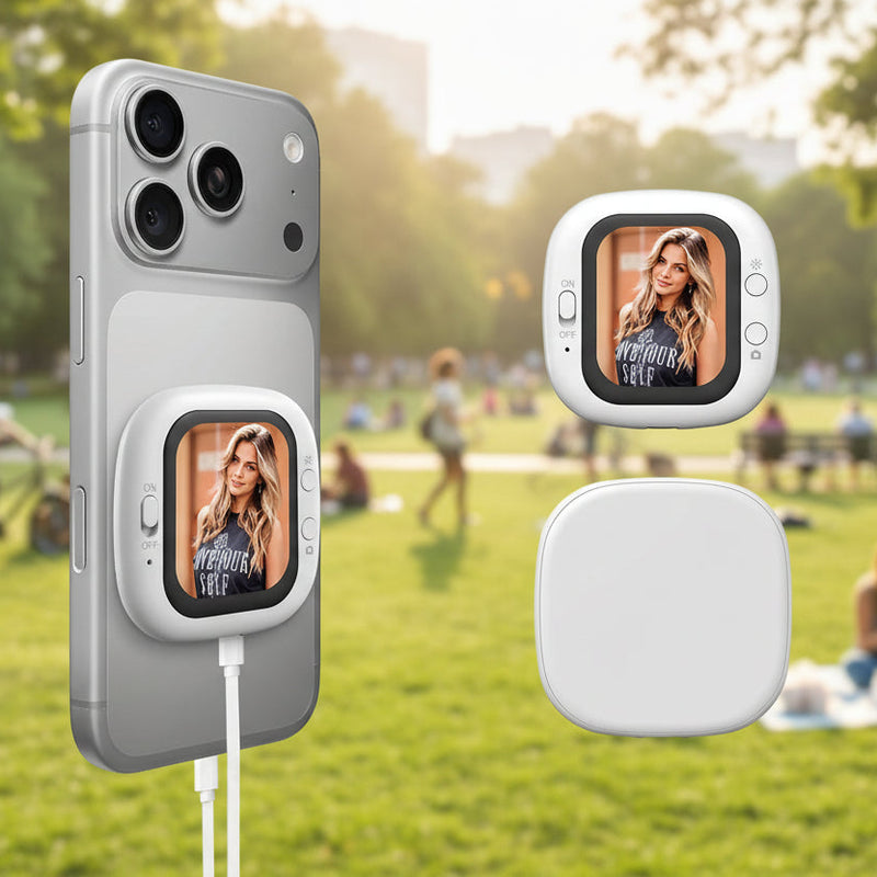 Danoz Smart - Stop flying blind. This audacious phone screen flips the script on vlogging - clip it on, and suddenly you're seeing exactly what your rear camera captures in real-time!