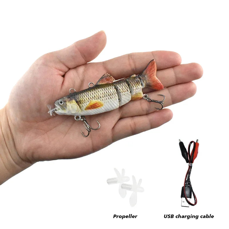 🎣 Danoz FishingSmart | Electric Robotic Swimbait | 4-Segment Auto Swimming | USB Rechargeable | LED Luminous | 90mm & 130mm | Saltwater & Freshwater ✨