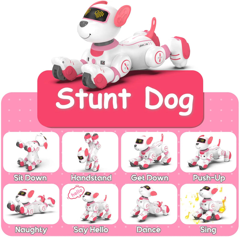 Danoz KidSmart - Intelligent Robot Dog Remote Control Electronic Sing Dance Follow Smart Interactive Stunt Music Toy Programmable Puppy Kid Gift