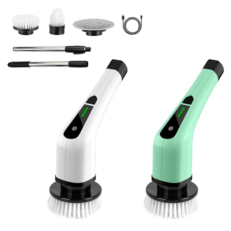 Make cleaning a breeze with Danoz 9-in-1 Wireless Electric Cleaning Brush! USB-rechargeable tool spins through grime in your kitchen, bathroom, and beyond
