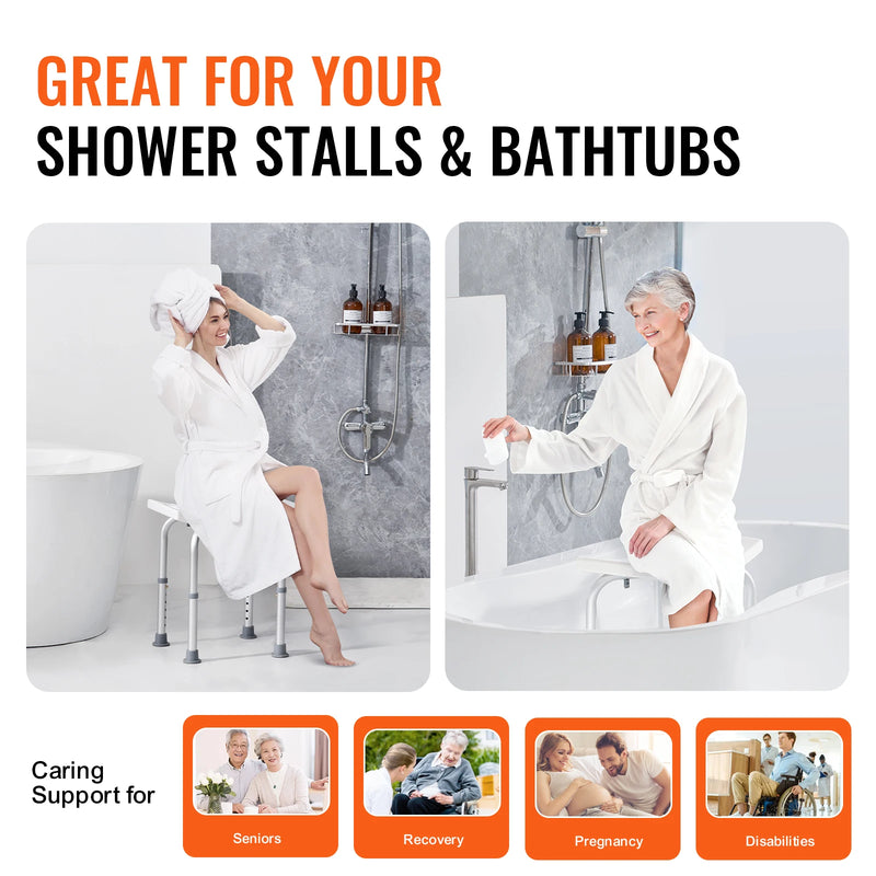 🚿 Danoz AidSmart | Adjustable Shower Chair & Stool | Built-In Handles | 158.8kg Capacity | Non-Slip | Height Adjustable | Safe Bathing for Seniors, Elderly & Post-Surgery ❤️✨