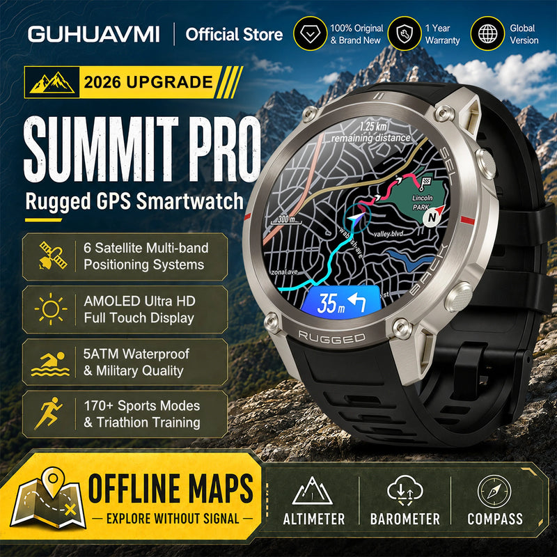 ⌚ Danoz WatchSmart | 2026 Military GPS Smartwatch | 1.43" AMOLED | Offline Map | 5ATM | 170+ Sports | Bluetooth Call | 500mAh | Men & Women
