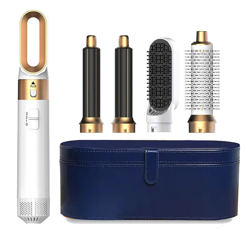Danoz HairSmart - 5 In 1 Hair Dryer And Styler Kit With Professional Hot Air Brush Curling Iron Hair Straightener For Curling And Straightening