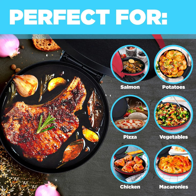 Revolutionize your cooking with Danoz SmartChef Electric Omelet double Pan, the ultimate 850W multifunctional kitchen companion.