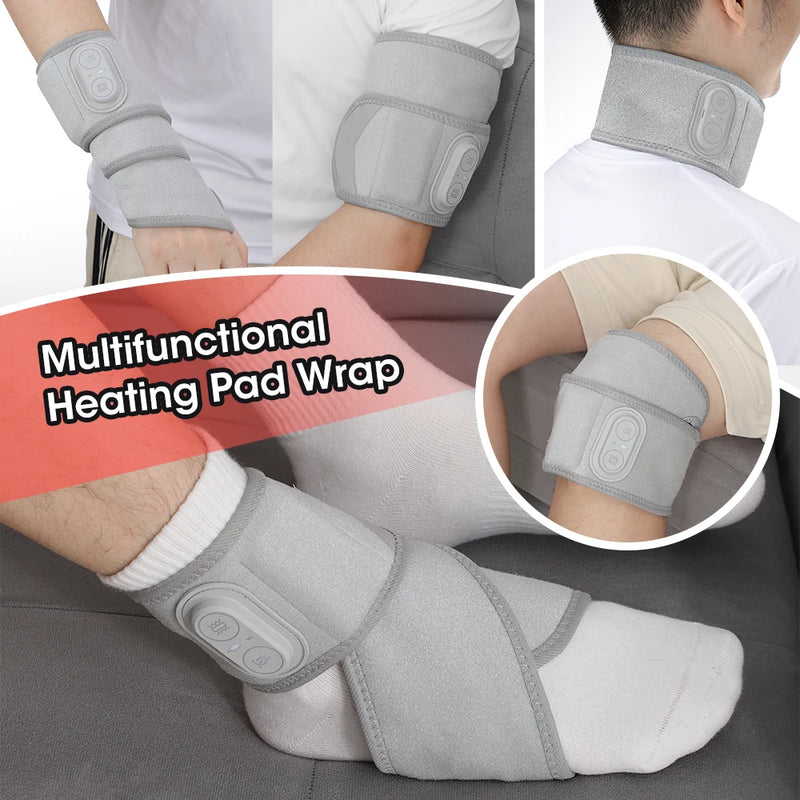 Danoz MassageSmart - USB Rechargeable, Infrared Heating Wrap Wrist Massager Pad Wristband Bandage with 660 & 850nm Light 3 Levels Vibration Joint Relax