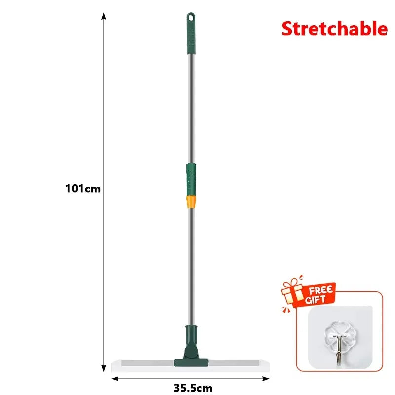 🧹 Danoz CleanSmart | GQHOME Silicone Scraper Broom & Magic Squeegee | Floor, Bathroom & Glass Wiper | Scalable Handle | 35.5cm & 48.5cm | Free Gift! ✨