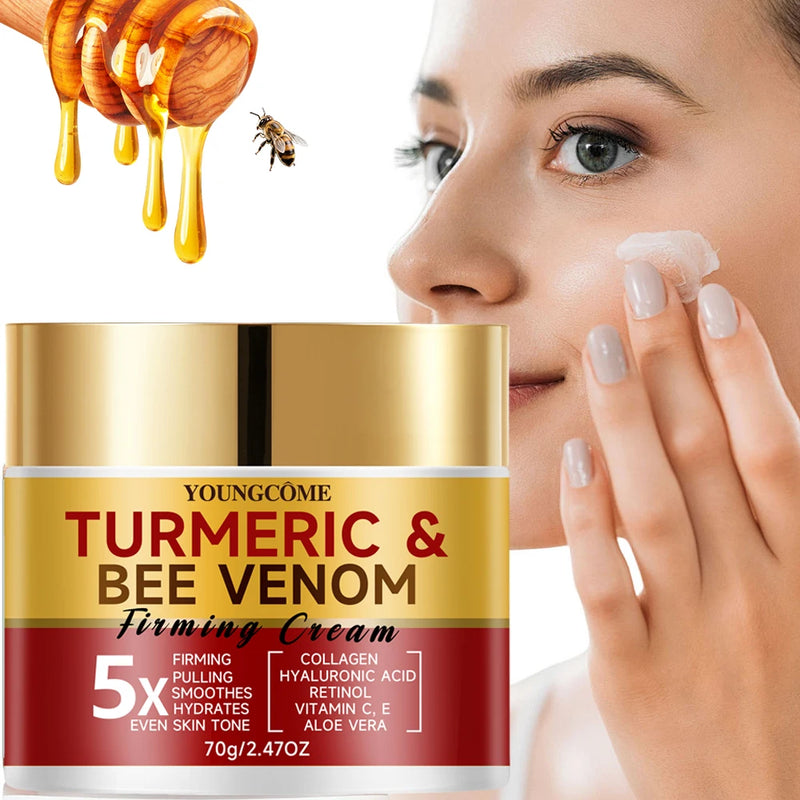Danoz BeautySmart - YOUNGCOME Turmeric & Bee Venom Firming Cream Firms and Lifts Loose Skin, Containing Hyaluronic Acid - Buy 1 Get 1 Free!