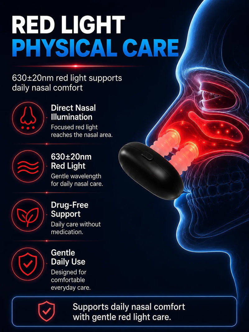 👃 Danoz HealthSmart | Just arrived, Smart Red Light Nasal Care Device | Portable Infrared Nose Comfort Tool | Sneezing, Runny & Stuffy Nose Relief | USB Rechargeable