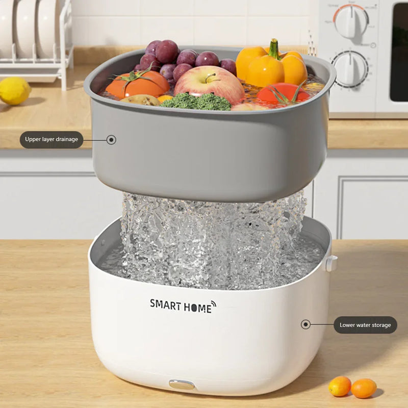 🥦 Danoz HomeSmart | Ultrasonic Vegetable & Fruit Washing Machine | Removes Pesticide Residues | Wireless | CE Certified