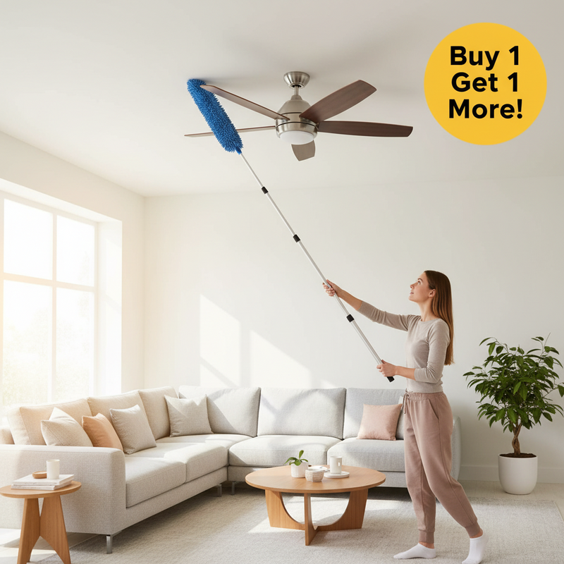 Danoz DusterMaster - Reusable Microfiber Ceiling Fan Duster Set for Home & RVs - Effortless Cleaning Brush with Dust-Locking Technology - Buy 1 Get 1 Free