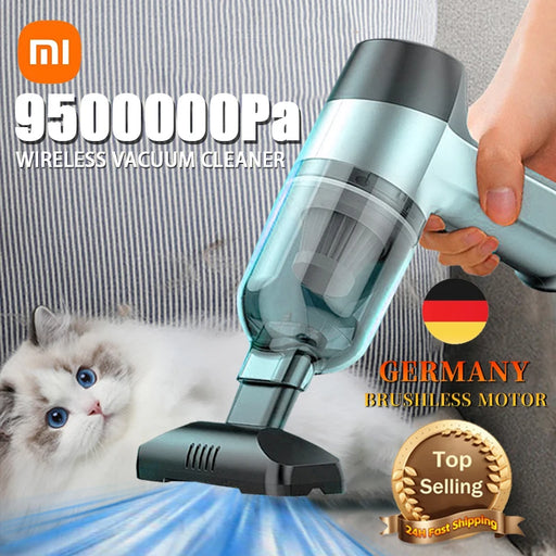 Keep your car, office, and home clean with the Danoz Direct - Xiaomi 9500000Pa 5 in1 Wireless Automobile Vacuum Cleaner!