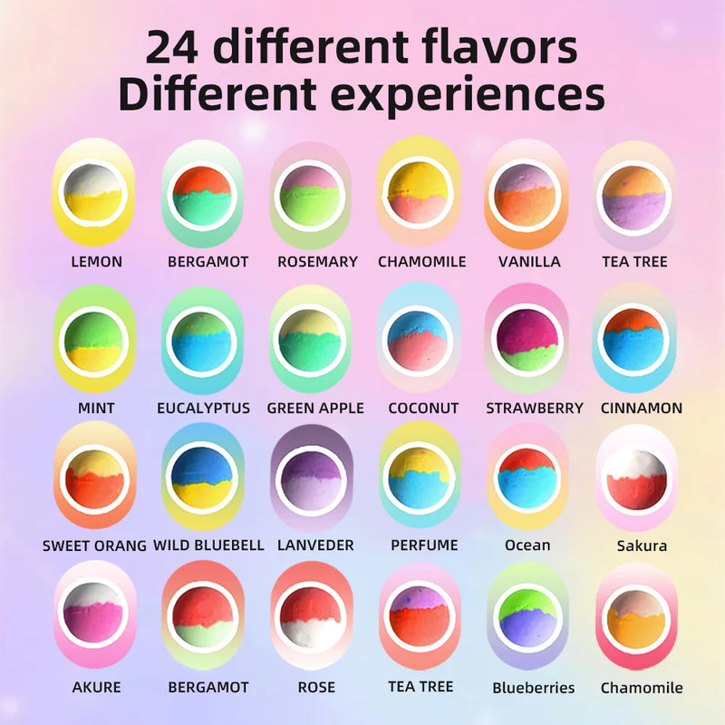Danoz KidSmart - Bath Bombs for Kids with Surprise Inside, 24 Pack Kids Bath Bombs Gift Set, Natural Organic Kids Bubble Bath Fizzy for Girls Boy