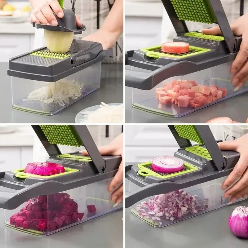 Danoz DicerMagic is a versatile 14/16-in-1 kitchen tool designed to simplify food preparation Nice Price!