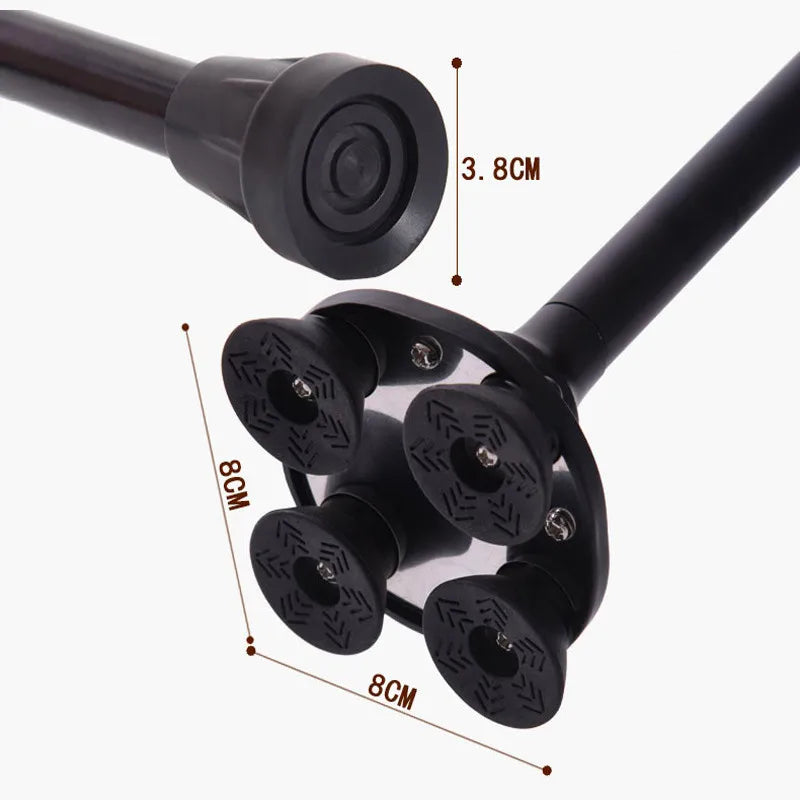 🦴 Danoz AidSmart | Multifunctional LED Walking Cane & Stick | Retractable Aluminium Alloy | 10-Step Adjustable Height | Non-Slip | Anti-Drop Wrist Strap | Perfect Gift for Seniors ❤️✨