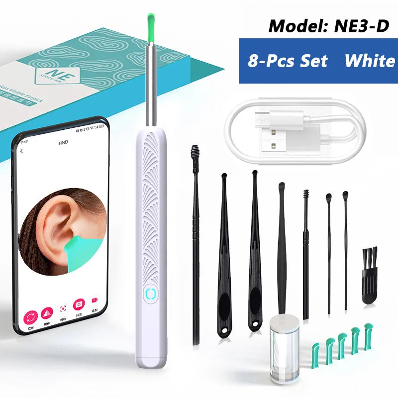 Danoz EarcareSmart - Visual Ear Wax Cleaner with Camera Safe Earwax Removal Endoscope with 5M Camera Luminous Otoscope Ear Cleaning Tools Ear Care - Buy 1 Get 1 Free!