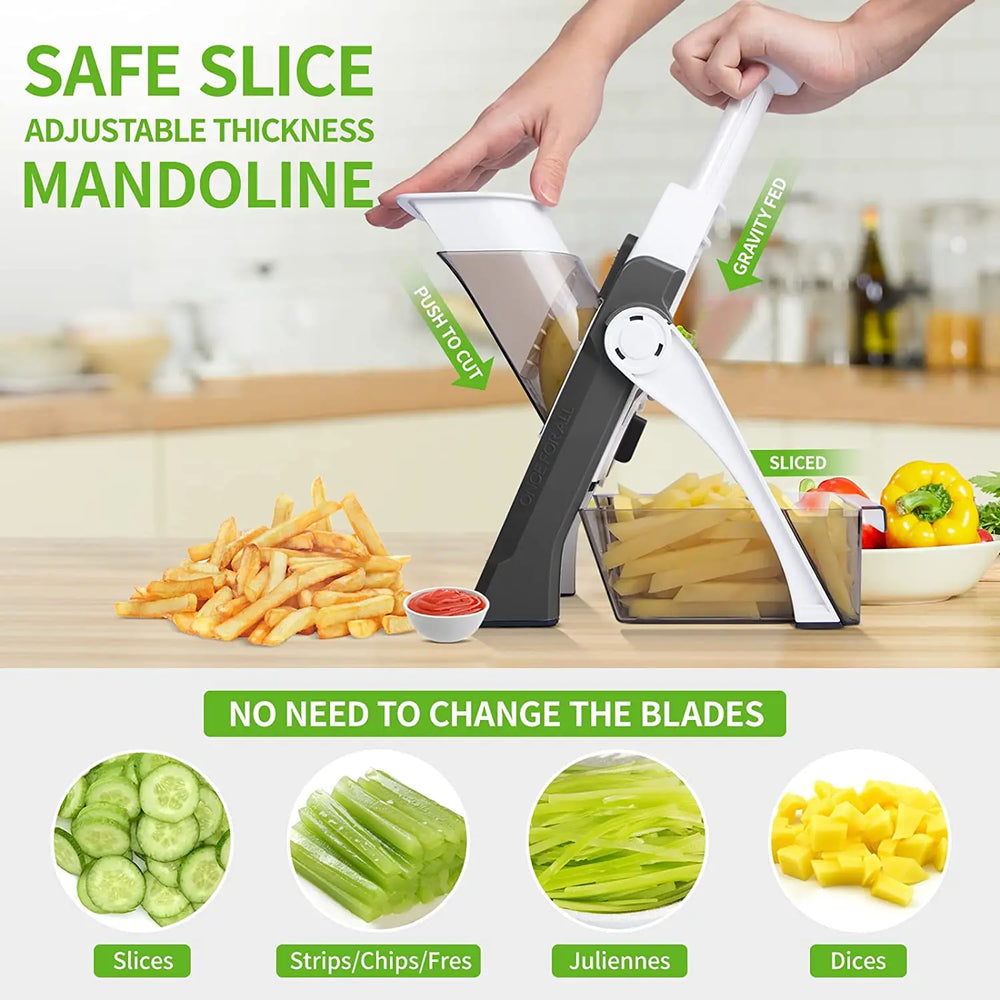 Danoz Direct - Effortlessly create perfect slices and dices with the Danoz Direct 5-in-1 vegetable cutter - Free Postage