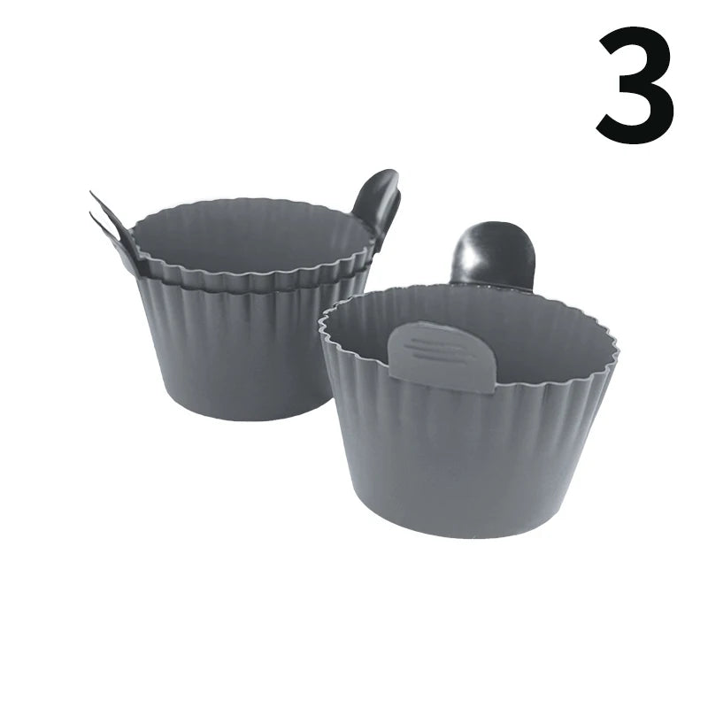 Danoz CookSmart - Silicone Air Fryer Egg Poacher Silicone Cupcake Baking Cups Ramekins For Air Fryer Ovens Air Fryer Silicone Basket