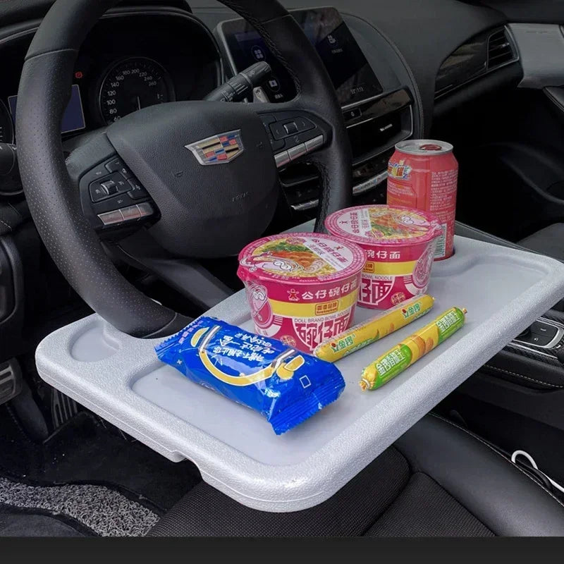 🚗 Danoz CarSmart | Foldable Steering Wheel Desk & Tray | Laptop, Tablet, Food & Drinks | Universal Fit | Portable Car Mount Stand ✨