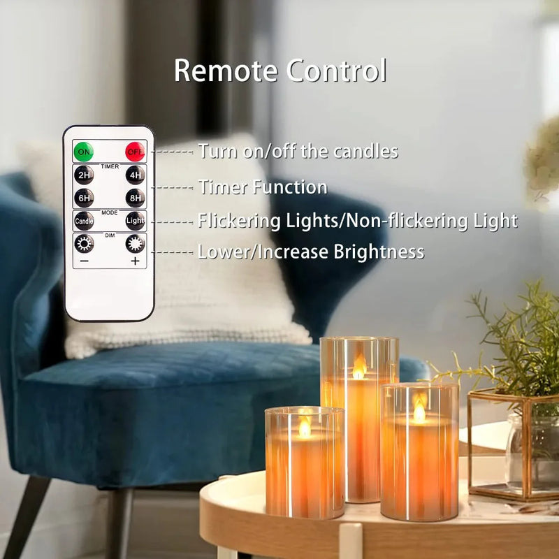 Danoz Lights - LED lights electronic candles LED candle decorations acrylic candles complete set of remote control timers Christmas and wedding
