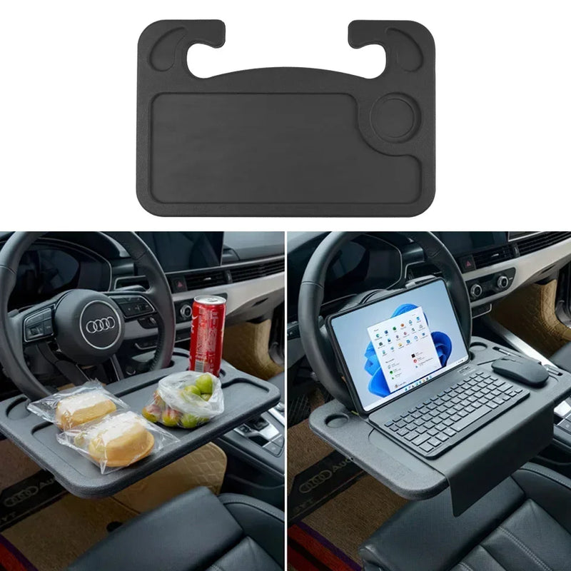 🚗 Danoz CarSmart | Foldable Steering Wheel Desk & Tray | Laptop, Tablet, Food & Drinks | Universal Fit | Portable Car Mount Stand ✨