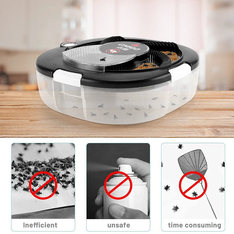 Danoz Pest - Flycatcher Rechargeable/USB Electric Fly Trap - Indoors/Outdoors - Insect Pest Catching Trap - Must Have - Really works