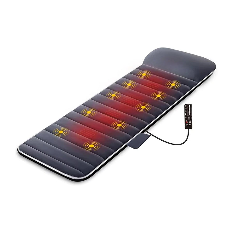 Danoz Massagers - Memory Foam Full Body Massage Mat with Heat Back with 10 Vibration Motors 6 Heating Pads Massage Chair for Neck Waist Legs