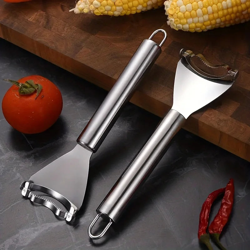 🌽 Danoz CookSmart | 6-Piece Bundle | Stainless Steel Corn Cob Stripper & Multifunctional Vegetable Peeler | Strip Corn in Seconds | Reusable | Buy 1 Get 1 More! 👌✨