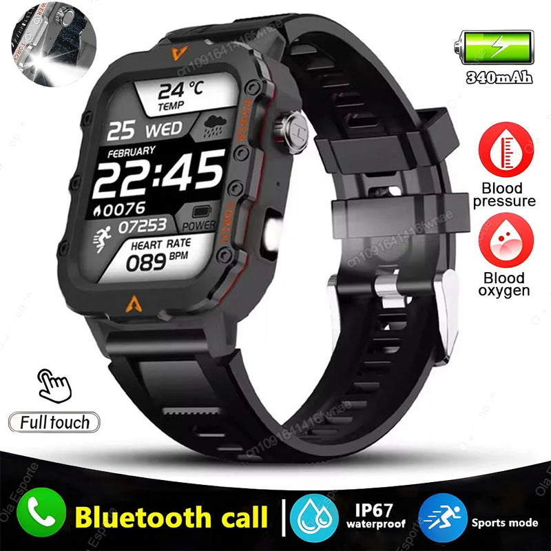 ⌚ Danoz TechSmart | Ola Esporte Military GPS Smart Watch | 2.01” HD | Bluetooth Calling | Heart Rate SpO2 ECG | 3ATM | 50-Day Standby | Multi-Sport ✨