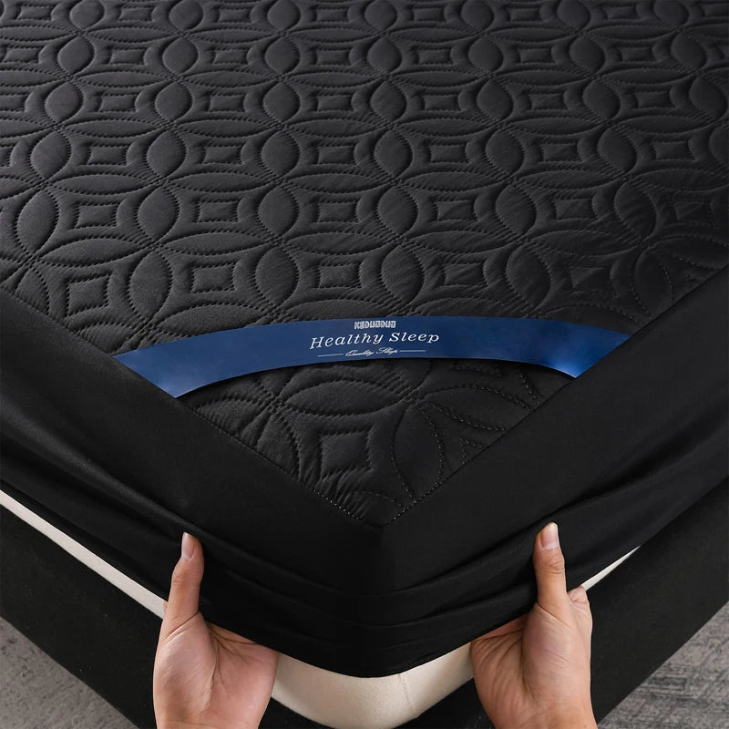 🛏️ Danoz SleepSmart | Ultrasonic Quilted Waterproof Mattress Protector | 30cm Deep Pocket | Antibacterial | Breathable | Noise-Free | 6 Colours | 12 Sizes ✨