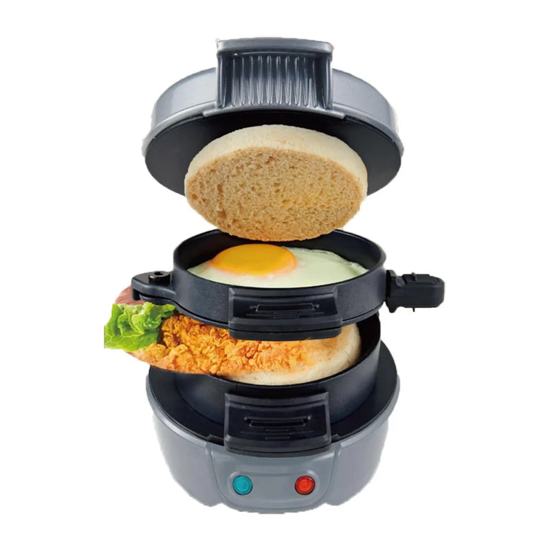 Danoz Direct BurgerPerfect - 3-in-1 Hamburger, breakfast machine frying eggs baking bread DIY burger maker - Just arrived!