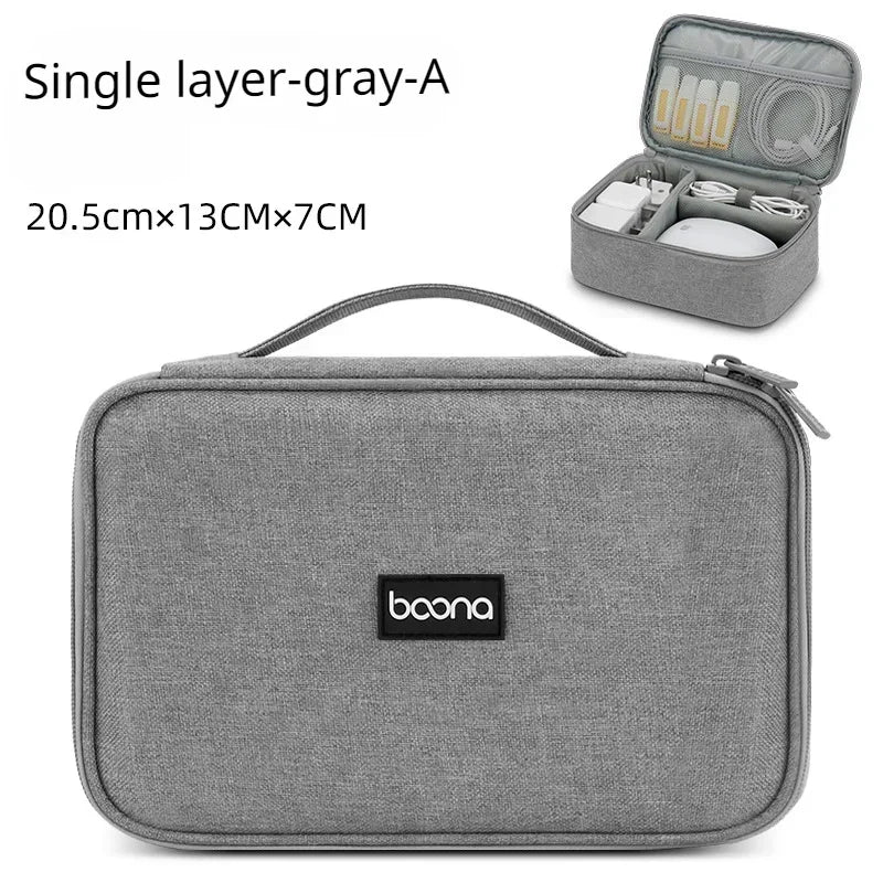 Danoz StorageSmart - Large Capacity Travel USB Gadget Cable Bag Headphone Storage Box Data Cable Storage Bag Hard Disk Charger Power Bank Organizer