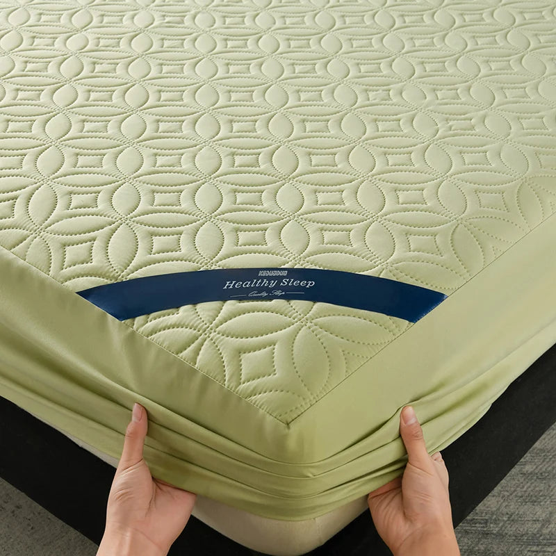 🛏️ Danoz SleepSmart | Ultrasonic Quilted Waterproof Mattress Protector | 30cm Deep Pocket | Antibacterial | Breathable | Noise-Free | 6 Colours | 12 Sizes ✨