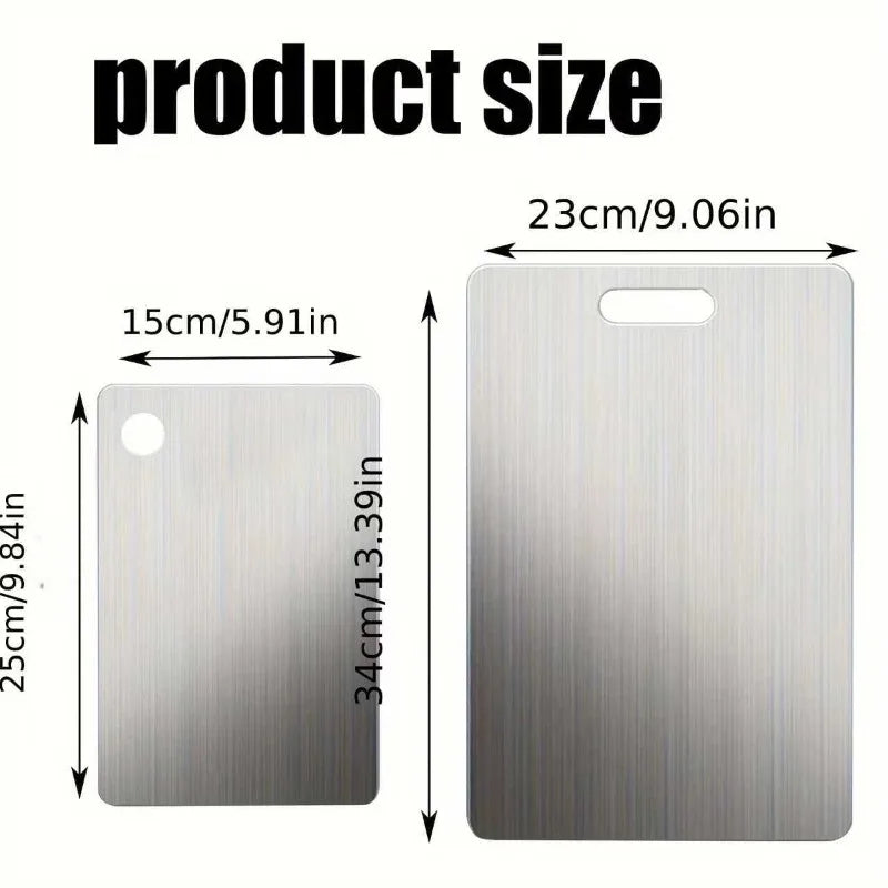 🔪 Danoz KitchenSmart | 2-Pack Stainless Steel Cutting Board Set | Heavy Duty | Non-Slip | BPA Free | Rust Proof | FCM Certified | Meat & Vegetables ✨