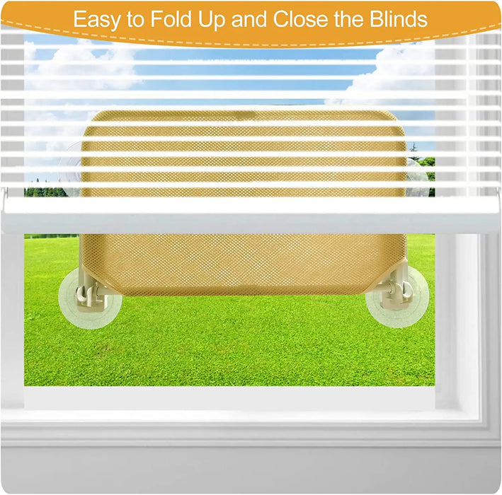 Danoz Pets 🐈‍⬛ - Foldable Cat Window Perch Cordless, with 4 Strong Suction Cups Windowsill Cat Beds Seat for Indoor Cats Inside