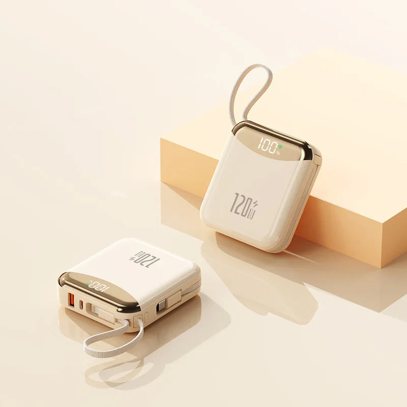 ⚡ Danoz PowerSmart | 165W 20,000mAh Mini Power Bank | Fast Charge | USB-C | Digital Display | LED Lamp | Black, White, Blue, Beige & Purple