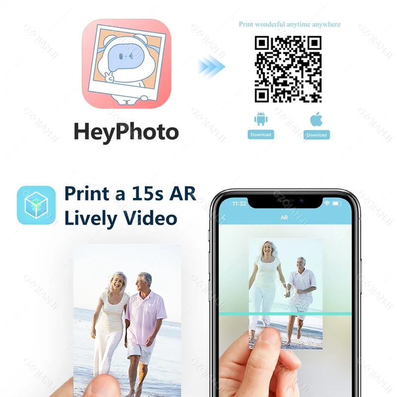 📸 Danoz PrintSmart | Pocket Photo Printer | Bluetooth | Zink Inkless | 2×3" | iOS & Android | AR Photo | Colour Prints