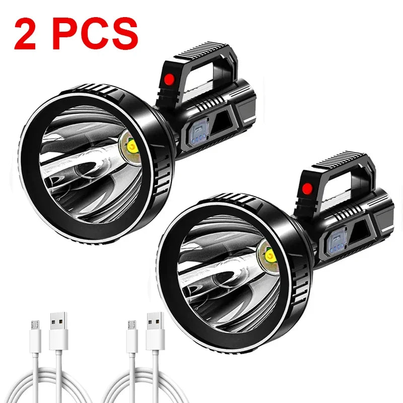 Light up your adventures with Danoz High Power LED Flashlight! This waterproof and USB rechargeable spotlight delivers super bright, focused beams perfect for camping, fishing and so much more