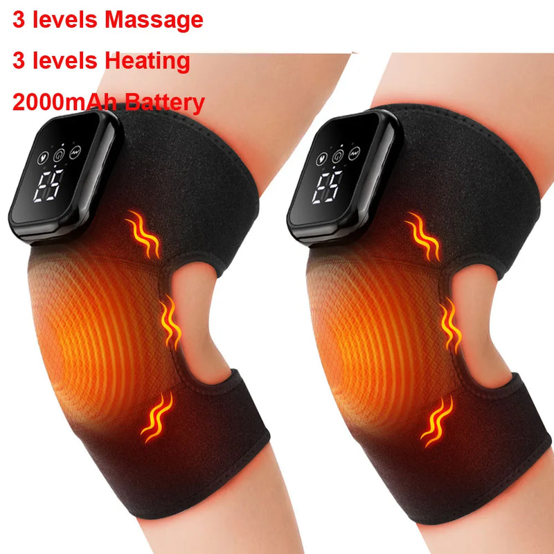 Danoz HealthSmart - USB Electric Heating Knee Massager Joint Elbow Knee Pad Shoulder Pad Vibration Knee Shoulder Massage