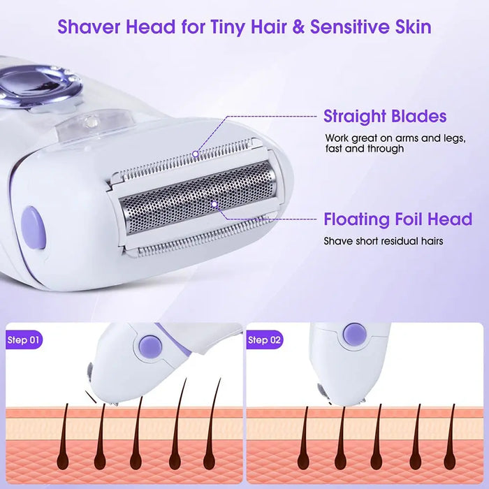 Danoz Direct - Get ready to experience the ultimate in hair removal with Danoz Direct Epilady Kemei, 3in1 Electric Epilator, Shaver and Pedicure stone