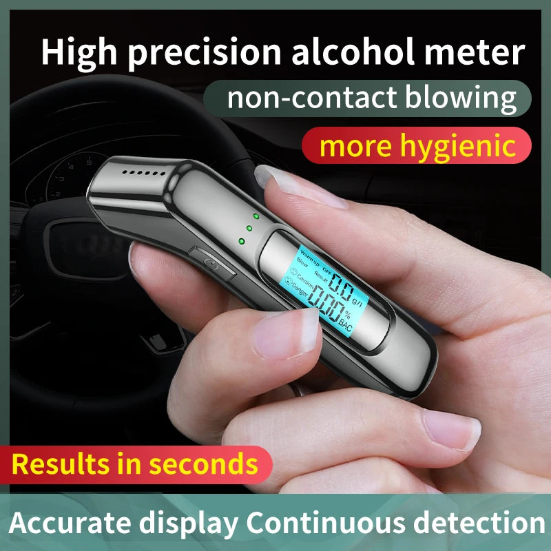Danoz SafetySmart 🍺🚗🚨 Non-Contact Breathalyzer Alcometer | High-Precision Semiconductor Sensor | USB Rechargeable | LCD Display | Instant BAC Results | Buy 1 Get 1 More! 🎉