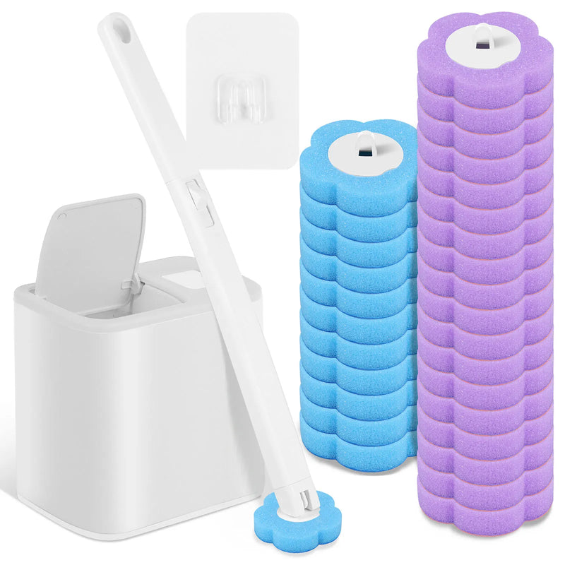 🚹 Danoz Toilet CleanSmart | Willstar Disposable Toilet Brush & Holder Set | Auto-Lid | 360° Deep Clean | Scented Heads | Wall or Floor Mount | 18–72 Heads | Free Postage!